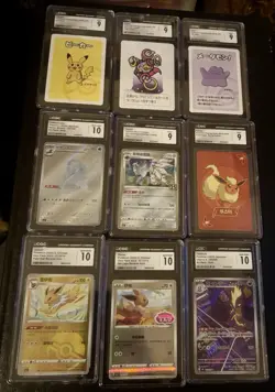 Pokemon TCG Box Lot of 11 CGC Graded Cards Plus 3 Cards for BONUS - Image 1