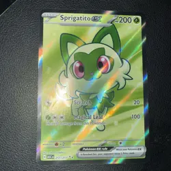 Pokemon Sprigatito EX 251/217 Holo ASC Basic Grass HP 200 Pokemon TCG Card NM - Image 1
