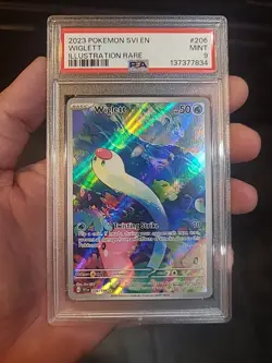 Pokemon TCG Wiglett 206/198 Scarlet & Violet Base Set Holo Card M/Nm Condition - Image 1