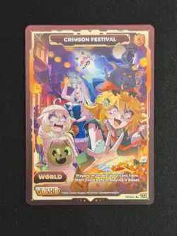 VCard TCG Crimson Festival Non Holo Promo Card GamerSupps Waifu - Image 1