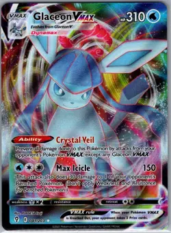 Glaceon VMAX 041/203 SWSH07: Evolving Skies - Pokemon Card - NM - Image 1