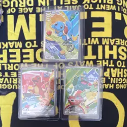 Pokemon TCG full art promo Foil Card Lot English Squirtle Charmander Bulbasaur - Image 1