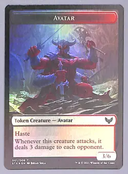 Avatar // Spirit - Foil - Double-sided Token - #1 / 6 - Strixhaven: (STX) MTG - Image 1