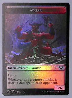 Avatar // Spirit - Foil - Double-sided Token - #1 / 6 - Strixhaven: (STX) MTG - Image 3