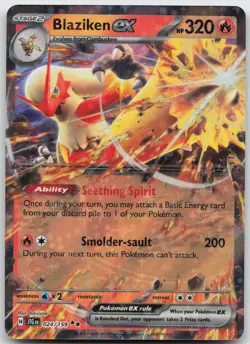 BLAZIKEN EX 024/159 DOUBLE RARE JOURNEY TOGETHER POKEMON HOLO NM - Image 1