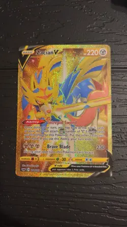 The Pokemon Company Zacian V Secret Rare Full Art Holo 211/202 Swsh01 220 HP - Image 1