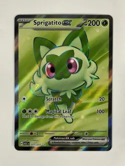 Pokemon TCG Sprigatito EX 251/217 Full Art Ultra Rare Near Mint - Image 1
