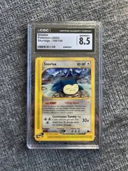 Snorlax CGC 8.5 Pokemon WOTC 2003 Skyridge e-Reader #100 Hot Spring Low POP 33 - Image 2