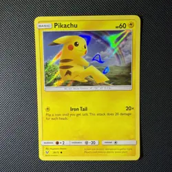 Pokemon TCG Pikachu 28/73 Shining Legends Holo NM - Image 1