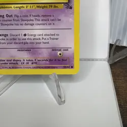 Slowpoke 93/110 Fossil Regular Common Pokemon Card NM - Image 2