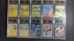 10x OCD 10 Graded Pokemon Chinese Pikachu Mewtwo Gengar Dragonite Lot LN05 - Image 1
