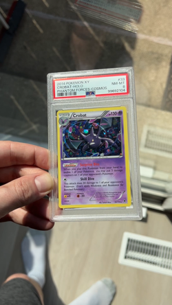 Crobat PSA 8 Pokemon 2014 XY Phantom Forces 33/119 Cosmos Holo Low POP 29 - Image 2