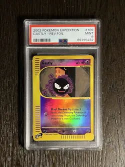 Gastly PSA 9 Pokemon WOTC 2002 Expedition e-Reader #109 Reverse Holo Low POP 61 - Image 1