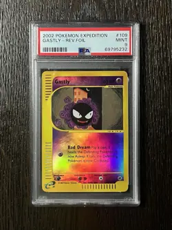 Gastly PSA 9 Pokemon WOTC 2002 Expedition e-Reader #109 Reverse Holo Low POP 61 - Image 5