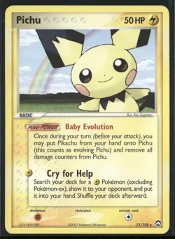 Pichu 21/108 Normal - Pokemon TCG Power Keepers - Image 1