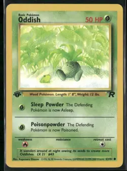 Oddish 63/82 1st Edition - Pokemon TCG Team Rocket - Image 1