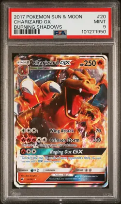 Charizard Gx 20 Pokemon Sun & Moon Burning Shadows - PSA 9 - Image 1