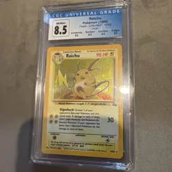 1999 Pokemon Raichu Unlimited Fossil Rare Holo 14/62 CGC 8.5 NM/Mint - Image 1