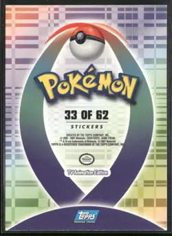 Jumpluff #189 33 of 62 - Pokemon Topps Sticker Johto TV Animation Blue Logo - Image 2