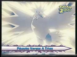 Pikachu Versus A Titan #34 - Pokemon Topps Pokemon 2000 Movie Blue Logo NM - Image 1
