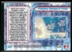 Pikachu Versus A Titan #34 - Pokemon Topps Pokemon 2000 Movie Blue Logo NM - Image 2