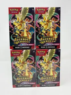 Pokemon Ascended Heroes Booster Bundles - Factory Sealed - (Lot of 4) SEE PICs - Image 1
