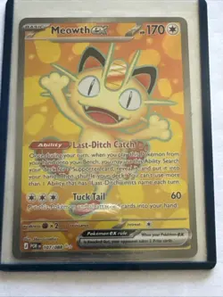 🔥 2026 POKEMON MEOWTH EX FULL ART# 107/088 MEGA EVOLUTION PERFECT ORDER - Image 1