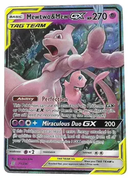 Pokemon Mewtwo & Mew GX 71/236 SM-Unified Minds Ultra Rare Holo TAG TEAM - Image 5