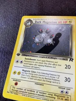 Pokemon TCG Team Rocket Set Dark Magneton 11/82 1st Edition Rare Holo Foil - Image 5