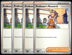 Pokemon TCG 4x Professor's Research 155/159 Journey Together Playset - NM/LP - Image 1