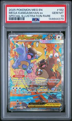 2025 POKEMON MEG EN-MEGA EVOLUTION #182 MEGA KANGASKHAN EX PSA 10 - Image 1