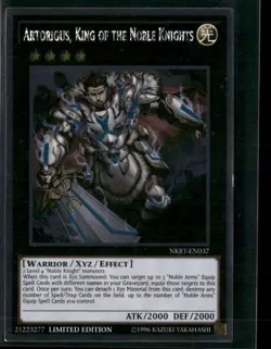 Artorigus, King of the Noble Knights NKRT-EN037 Limited - Yu-Gi-Oh Platinum Rare - Image 1