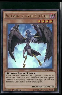 Blackwing - Shura the Blue Flame LC5D-EN114 1st Edition Yu-Gi-Oh! TCG Ultra Rare - Image 1