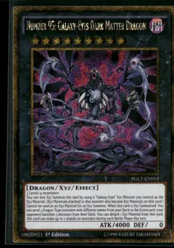 Number 95: Galaxy-Eyes Dark Matter Dragon PGL2-EN015 1st Ed Yu-Gi-Oh Gold Secret - Image 1