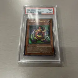 PSA 9 - Yugioh Time Wizard MRD-065 Ultra Rare 1st Edition Portuguese PMT-P065 - Image 1