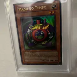 PSA 9 - Yugioh Time Wizard MRD-065 Ultra Rare 1st Edition Portuguese PMT-P065 - Image 2