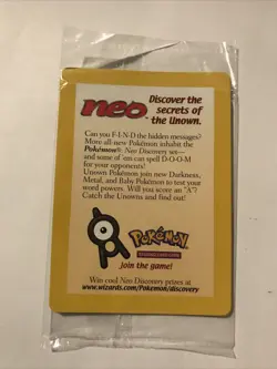 Entei Black Star Promo #34 Movie Promo Pokemon Card Sealed Reverse Holofoil - Image 1