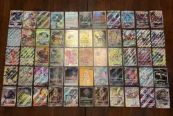 Pokemon TCG 55 card lot SIR, IR, Black Star, SR, UR, ex, VS, GX (NM Or Better ) - Image 1