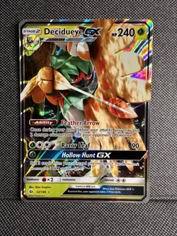 Pokemon Decidueye GX SM Base Set 12/149 Ultra Rare 240 HP TCG Card | NM - Image 1