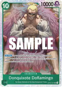 OP04-031 Donquixote Doflamingo English SR One Piece TCG Card Game - Image 2