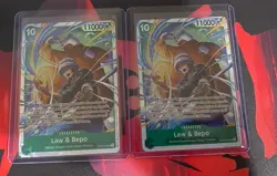 Bandai One Piece Card Game ST24 Law & Bepo ST24-004 x2 Character Cards - Image 1