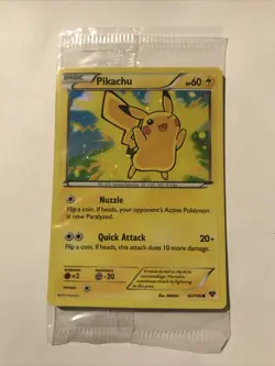 Pokemon Card Pikachu XY 42/146 Holo Movie Promo Factory Sealed Bonus Card - Image 1