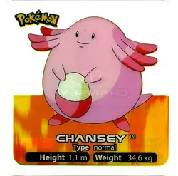 POKEMON LAMINCARD EDIBAS, CHANSEY, CARD # 113 OF 150, YEAR 2006 - Image 1