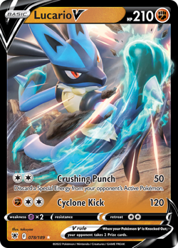 Lucario V 78/189 Rare Holo V | Astral Radiance | Pokemon Card - Image 1