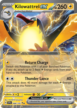 Kilowattrel ex 68/191 Double Rare | Surging Sparks | Pokemon Card - Image 1