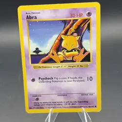 Pokemon Card - Base 43/102 - ABRA (common) **Shadowless** - Image 2
