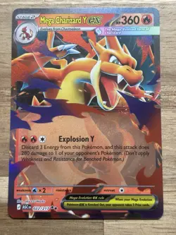 Mega Charizard Y EX 022/217 Ascended Heroes English Pokemon TCG In Hand - Image 1