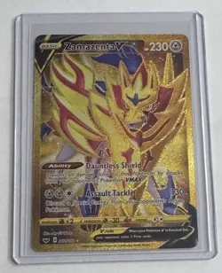 Zamazenta V 212/202 Sword & Shield Gold Secret Rare Pokemon NM/M - Image 1
