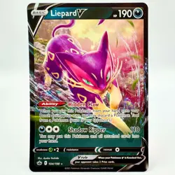 2021 Pokemon TCG Chilling Reign #104/198 - Liepard V (FULL ART Ultra Rare Holo) - Image 1