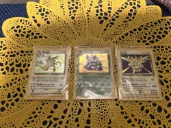 Pokemon Base Set 2 Holo Raichu, Nidoking, Zapdos Lot English Cards - Image 1